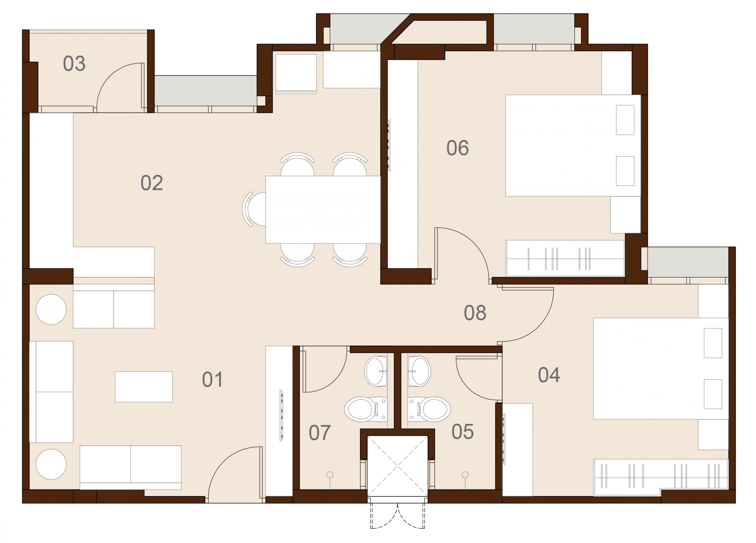 2 BHK – Type A1