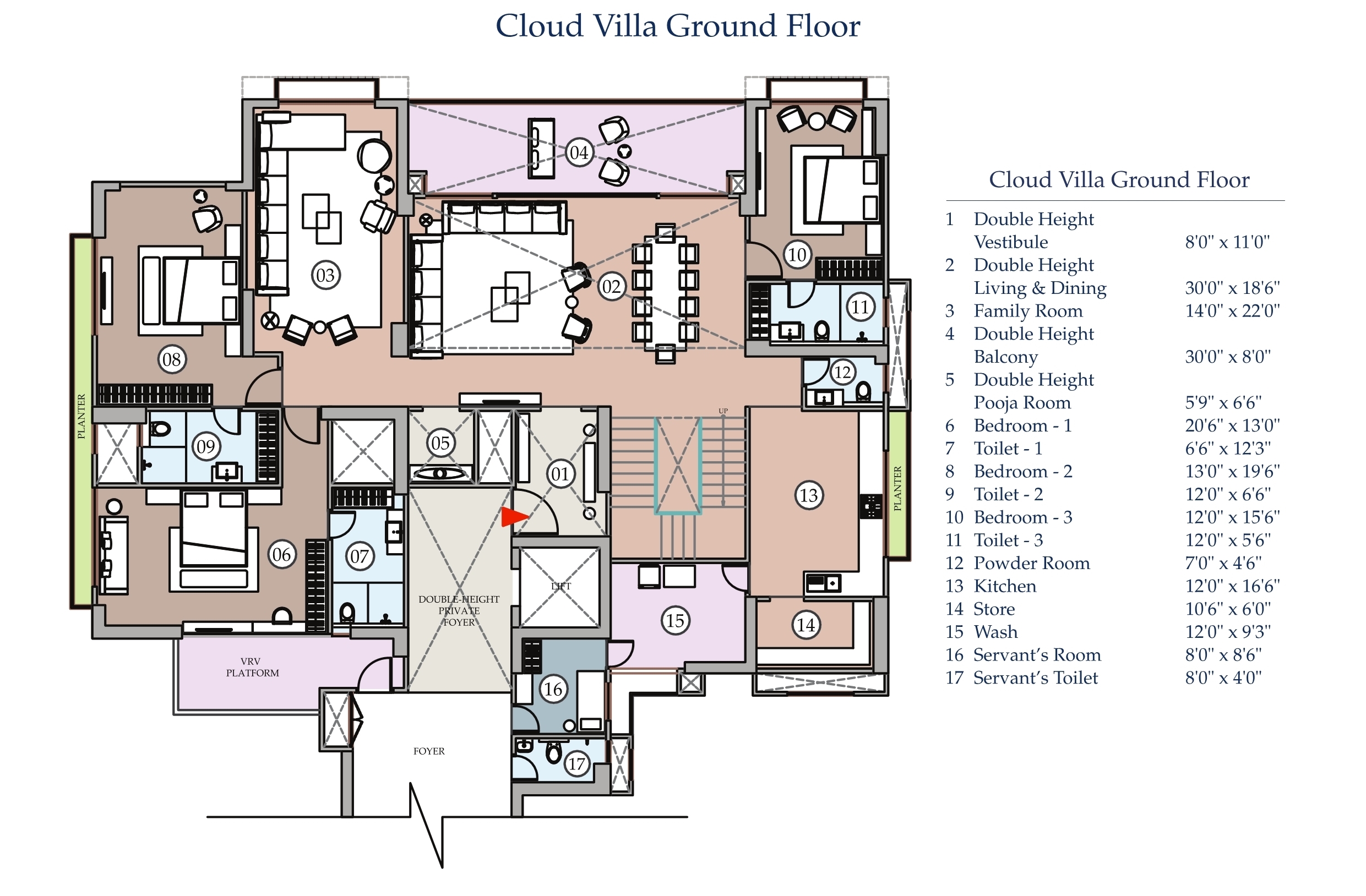 Cloud Villa Ground Floor Plan